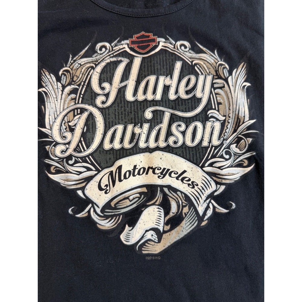 Harley Davidson Womens Black Racerback Tank Top Gateway St Louis Graphic Small - Picture 2 of 6